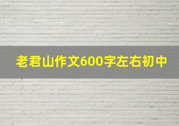 老君山作文600字左右初中