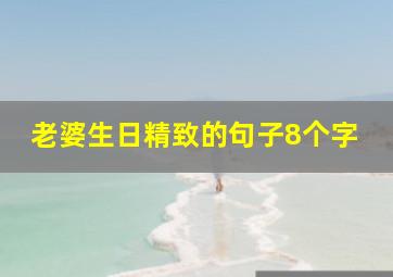 老婆生日精致的句子8个字