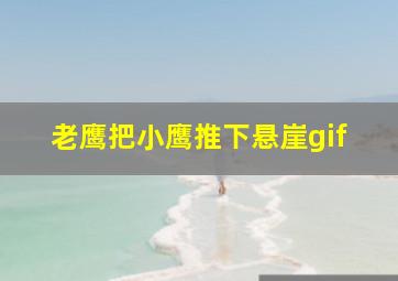 老鹰把小鹰推下悬崖gif