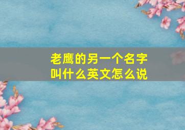 老鹰的另一个名字叫什么英文怎么说