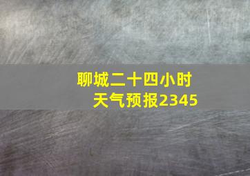 聊城二十四小时天气预报2345