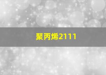 聚丙烯2111