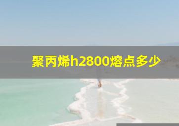 聚丙烯h2800熔点多少