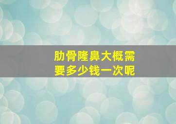 肋骨隆鼻大概需要多少钱一次呢