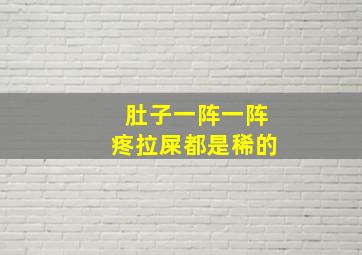 肚子一阵一阵疼拉屎都是稀的