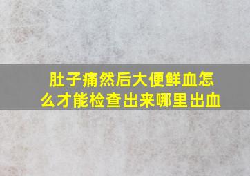 肚子痛然后大便鲜血怎么才能检查出来哪里出血