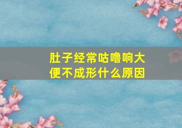 肚子经常咕噜响大便不成形什么原因