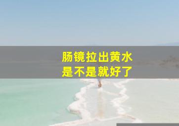 肠镜拉出黄水是不是就好了