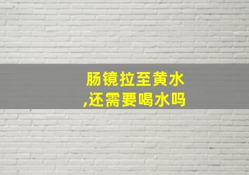 肠镜拉至黄水,还需要喝水吗