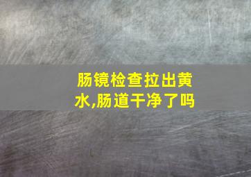 肠镜检查拉出黄水,肠道干净了吗