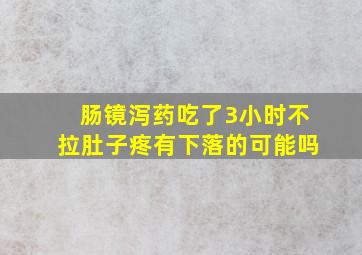 肠镜泻药吃了3小时不拉肚子疼有下落的可能吗