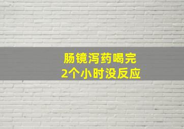 肠镜泻药喝完2个小时没反应