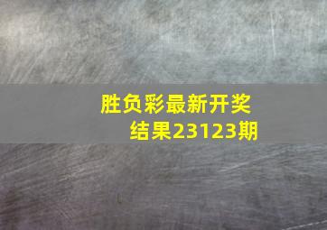 胜负彩最新开奖结果23123期