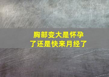 胸部变大是怀孕了还是快来月经了