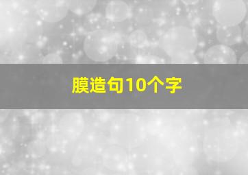 膜造句10个字