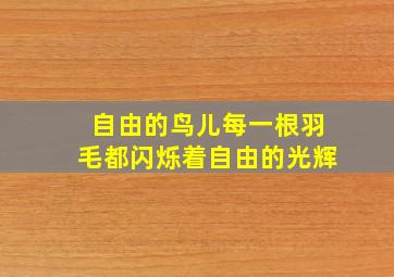 自由的鸟儿每一根羽毛都闪烁着自由的光辉