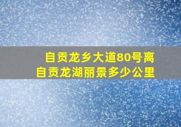 自贡龙乡大道80号离自贡龙湖丽景多少公里