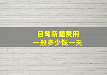 自驾新疆费用一般多少钱一天