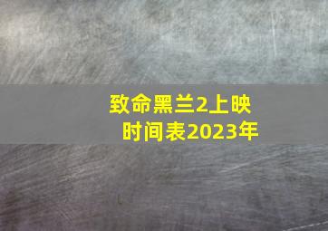 致命黑兰2上映时间表2023年