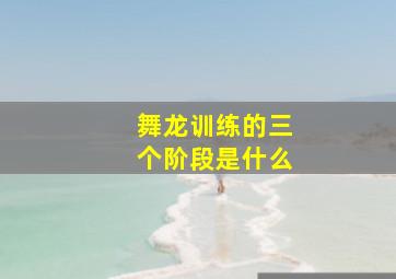 舞龙训练的三个阶段是什么