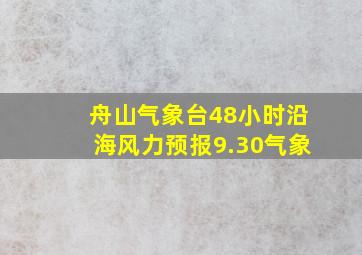 舟山气象台48小时沿海风力预报9.30气象