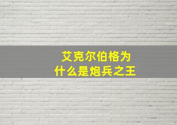 艾克尔伯格为什么是炮兵之王