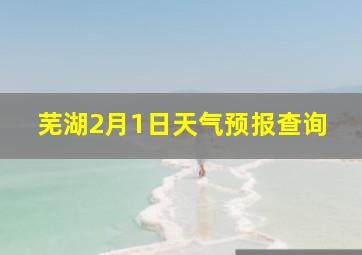 芜湖2月1日天气预报查询