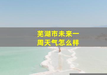 芜湖市未来一周天气怎么样