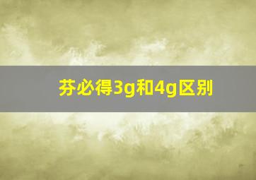 芬必得3g和4g区别