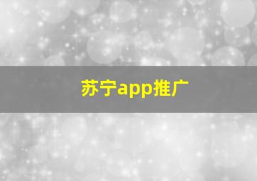 苏宁app推广