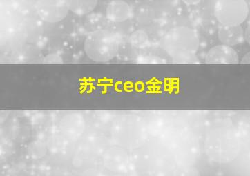 苏宁ceo金明