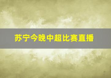 苏宁今晚中超比赛直播