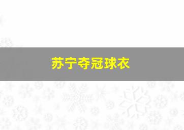 苏宁夺冠球衣