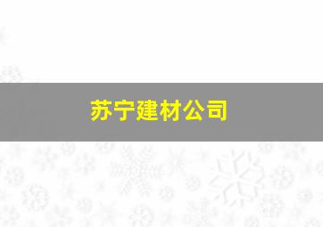 苏宁建材公司