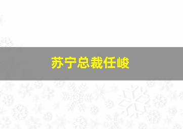 苏宁总裁任峻