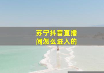 苏宁抖音直播间怎么进入的