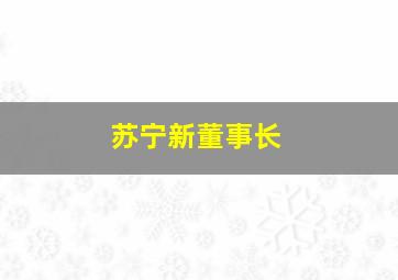 苏宁新董事长