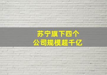 苏宁旗下四个公司规模超千亿