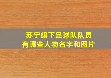 苏宁旗下足球队队员有哪些人物名字和图片