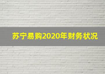 苏宁易购2020年财务状况