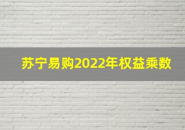 苏宁易购2022年权益乘数