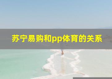 苏宁易购和pp体育的关系