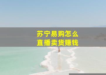 苏宁易购怎么直播卖货赚钱