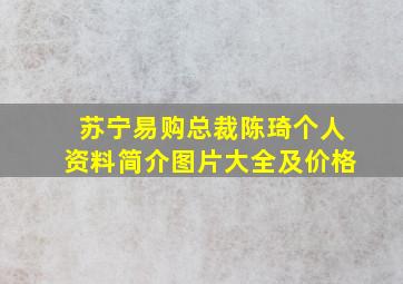 苏宁易购总裁陈琦个人资料简介图片大全及价格