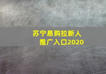 苏宁易购拉新人推广入口2020