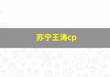 苏宁王涛cp