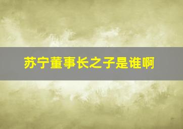 苏宁董事长之子是谁啊