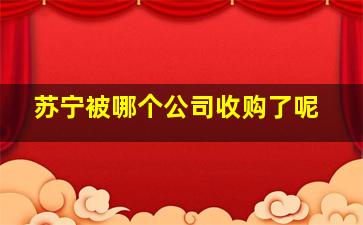 苏宁被哪个公司收购了呢