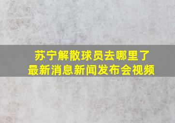 苏宁解散球员去哪里了最新消息新闻发布会视频