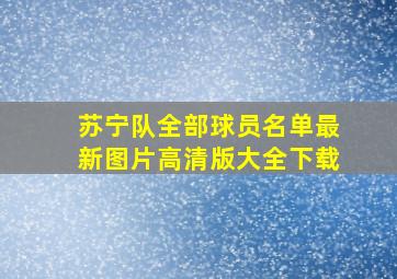 苏宁队全部球员名单最新图片高清版大全下载